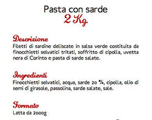 Carica l'immagine nel visualizzatore di Gallery, Condimento pronto per pasta con le sarde siciliana 1 latta da 2 Kg. (Senza glutine)