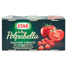 Carica l'immagine nel visualizzatore di Gallery, Star Polpabella, Polposi Cubetti, Pomodoro 100% Italiano, 3 x 400g