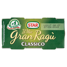 Carica l'immagine nel visualizzatore di Gallery, STAR Il Mio GranRagù Classico, 2 x 180gr, ragù preparato secondo la tradizione, 100% carne Italiana controllata e selezionata. Senza conservanti e senza glutine
