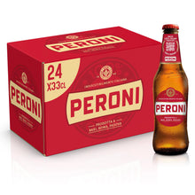 Carica l'immagine nel visualizzatore di Gallery, Peroni Birra 175 Anniversario, Cassa Birra con 24 Birre in Bottiglia da 33 cl, 7.92 L, Birra Lager con Malto 100% Italiano dal Gusto Moderatamente Amaro, Gradazione Alcolica 4.7% Vol