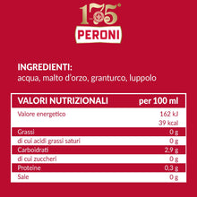 Carica l'immagine nel visualizzatore di Gallery, Peroni Birra 175 Anniversario, Cassa Birra con 24 Birre in Bottiglia da 33 cl, 7.92 L, Birra Lager con Malto 100% Italiano dal Gusto Moderatamente Amaro, Gradazione Alcolica 4.7% Vol