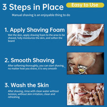 Carica l'immagine nel visualizzatore di Gallery, Lametta Barba, Aggiornata Uomo Rasoio Lamette 3 lame per una rasatura liscia, Lamette in Acciaio, Rasoio Barba Manuale, 3 lame Acciaio di aggiornamento, Ricariche di Lame di Rasoio(8)