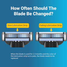 Carica l'immagine nel visualizzatore di Gallery, Lametta Barba, Aggiornata Uomo Rasoio Lamette 3 lame per una rasatura liscia, Lamette in Acciaio, Rasoio Barba Manuale, 3 lame Acciaio di aggiornamento, Ricariche di Lame di Rasoio(8)