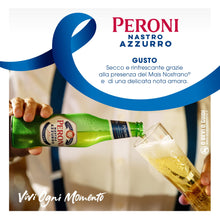 Carica l'immagine nel visualizzatore di Gallery, Peroni Nastro Azzurro, Cassa con 24 Bottiglie di Birra da 33 cl, Birra Premium Lager a Bassa Fermentazione, Gusto Secco e Rinfrescante, Gradazione Alcolica 5% Vol