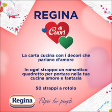 Carica l'immagine nel visualizzatore di Gallery, Regina di Cuori Carta Cucina | Confezione da 30 Rotoli a 2 veli | 50 fogli per rotolo | Grande Assorbenza, Spessa e Resistente | Carta 100% certificata FSC®
