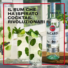 Carica l'immagine nel visualizzatore di Gallery, BACARDÍ Carta Blanca White Rum, iconico rum bianco dei Caraibi, ideale per i cocktail, Vol. 37,5%, 100 cl / 1 L