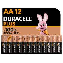 Carica l'immagine nel visualizzatore di Gallery, Batterie Duracell Plus AA (pacco da 12) - Pile Alcaline 1.5V - Fino al 100% di extra durata - Affidabilità per i dispositivi a uso quotidiano - 0% plastica - 10 anni di conservazione - LR6 MN1500