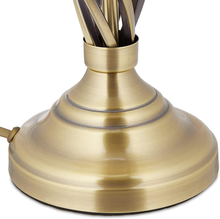 Carica l'immagine nel visualizzatore di Gallery, Abat Jour Da Comodino Antica, Paralume & Base in Metallo, E27, Lampada Da Tavolo