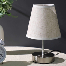 Carica l'immagine nel visualizzatore di Gallery, 2 Pezzi Lampada Da Comodino Touch Dimmerabile Lampada Da Tavolo LED Paralume in