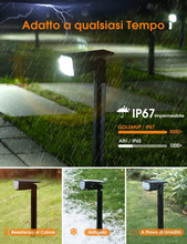 Carica l'immagine nel visualizzatore di Gallery, Luci Solari Da Esterno, 36 LED Faretti Solari Da Giardino, Cortile, Vialetto, Pi