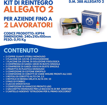 Carica l'immagine nel visualizzatore di Gallery, KIT REINTEGRO Pronto Soccorso Pacchetto Di Medicazione COMPLETO DI CARTELLO PRIM