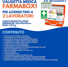 Carica l'immagine nel visualizzatore di Gallery, FARMABOX1 Cassetta Medica Primo Pronto Soccorso Medica Completa Cartello Di Segn