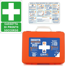 Carica l'immagine nel visualizzatore di Gallery, Kit Cassetta Pronto Soccorso All.2 per Aziende Sotto 3 Lavoratori Gruppo C + Car
