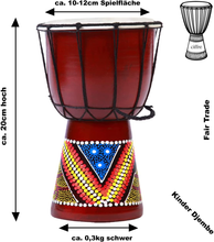 Carica l'immagine nel visualizzatore di Gallery, Tamburo Djembe Da 20 Cm, Colorato
