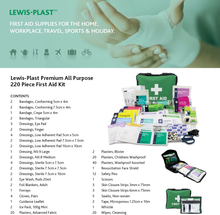 Carica l'immagine nel visualizzatore di Gallery, LEWIS PLAST Kit Pronto Soccorso Completo Sacca Di Primo Soccorso 220 Pezzi - Kit
