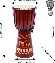 Carica l'immagine nel visualizzatore di Gallery, 50Cm Djembe Drum Bongo Elephant Drum Buon Suono