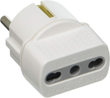 Carica l'immagine nel visualizzatore di Gallery, S3625D Adattatore Con Spina Tedesca E Presa Bipasso, Bianco