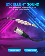 Carica l'immagine nel visualizzatore di Gallery, Cavo XLR Maschio a Jack 6,35Mm, 1M Jack 6,35Mm Stereo TRS Bilanciato Maschio a X