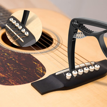 Carica l'immagine nel visualizzatore di Gallery, Professional Capotasto Chitarra Alloy Capo,Universale Nero Capo Zinc Alloy per C