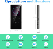 Carica l'immagine nel visualizzatore di Gallery, 64GB Lettore MP3 Con Bluetooth 5.2, Lettore Musicale Con Altoparlante HD Integr