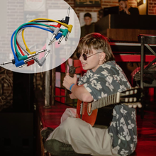Carica l'immagine nel visualizzatore di Gallery, Insieme Di 6 Cavo Chitarra Elettrica Cavo Jack Chitarra Cavi Patch per Effetti p