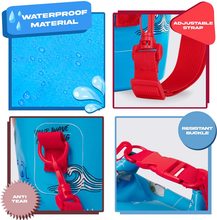 Carica l'immagine nel visualizzatore di Gallery, Zaino Impermeabile Mare per Bambini - Dry Bag Bimbo Azzurro Blu Regolabile Con C