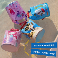 Carica l'immagine nel visualizzatore di Gallery, Zaino Impermeabile Mare per Bambini - Dry Bag Bimbo Azzurro Blu Regolabile Con C