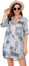 Carica l'immagine nel visualizzatore di Gallery, Abito Da Spiaggia Donna Copricostume Donna Mare Copri Bikini Donna Camicia Abito