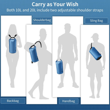 Carica l'immagine nel visualizzatore di Gallery, Borsa Impermeabile a Tracolla Regolabile Dry Bag 5L/10L/20L Kit 3 in 1 Marsupio