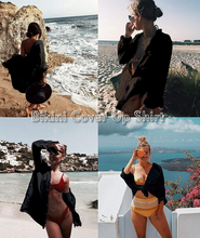 Carica l'immagine nel visualizzatore di Gallery, Costume Da Bagno Donna Copricostume Mare Copribikini Sexy Camicia Maglia Tunic p