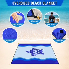 Carica l'immagine nel visualizzatore di Gallery, Coperta Da Spiaggia, Coperta Picnic Impermeabile Grande 280X300Cm Portatile Telo
