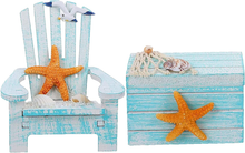 Carica l'immagine nel visualizzatore di Gallery, Sedia Da Spiaggia Ornamento, 2 Pcs Sedie in Miniatura Da Spiaggia, Decorazioni M