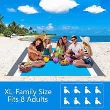 Carica l'immagine nel visualizzatore di Gallery, Coperta Da Spiaggia, Coperta Picnic Impermeabile Con 4 Picchetti, 200X210Cm Tend