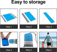 Carica l'immagine nel visualizzatore di Gallery, Coperta Da Spiaggia, Coperta Picnic Impermeabile Con 4 Picchetti, 200X210Cm Tend