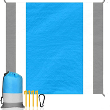 Carica l'immagine nel visualizzatore di Gallery, Coperta Da Spiaggia, Coperta Picnic Impermeabile Con 4 Picchetti, 200X210Cm Tend