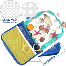 Carica l'immagine nel visualizzatore di Gallery, 3 Pcs Borsa Giochi Spiaggia per Bambini Borsa a Rete Giocattoli Sacca Mare Con T