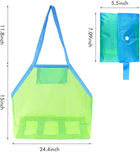 Carica l'immagine nel visualizzatore di Gallery, Borsa a Tracolla Grande in Rete Da Spiaggia, Borsa Da Spiaggia per Bambini E Bam