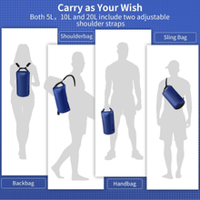 Carica l'immagine nel visualizzatore di Gallery, Borsa Impermeabile a Tracolla Regolabile Dry Bag 5L/10L/20L Kit 3 in 1 Marsupio