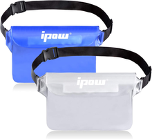 Carica l'immagine nel visualizzatore di Gallery, 2 PZ Borsa Impermeabile Marsupio Impermeabile Mare Universale Chiusura a 3 Zip S