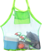 Carica l'immagine nel visualizzatore di Gallery, Large Borsa Da Spiaggia in Tessuto a Rete per Riporvi Giocattoli Da Bambino Pall