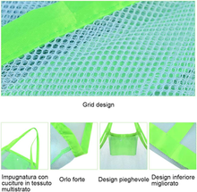 Carica l'immagine nel visualizzatore di Gallery, Large Borsa Da Spiaggia in Tessuto a Rete per Riporvi Giocattoli Da Bambino Pall