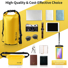 Carica l'immagine nel visualizzatore di Gallery, Borsa Impermeabile a Tracolla Regolabile Dry Bag 5L/10L/20L Kit 3 in 1 Marsupio