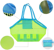 Carica l'immagine nel visualizzatore di Gallery, Borsa Da Spiaggia Grande Portatili Pieghevoli Giochi Borsa a Rete Anti-Sabbia pe