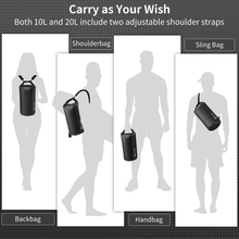 Carica l'immagine nel visualizzatore di Gallery, Borsa Impermeabile a Tracolla Regolabile Dry Bag 5L/10L/20L Kit 3 in 1 Marsupio