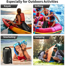 Carica l'immagine nel visualizzatore di Gallery, Borsa Impermeabile a Tracolla Regolabile Dry Bag 5L/10L/20L Kit 3 in 1 Marsupio