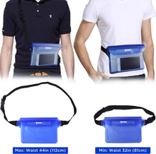 Carica l'immagine nel visualizzatore di Gallery, 2 PZ Borsa Impermeabile Marsupio Impermeabile Mare Universale Chiusura a 3 Zip S