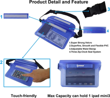 Carica l'immagine nel visualizzatore di Gallery, 2 PZ Borsa Impermeabile Marsupio Impermeabile Mare Universale Chiusura a 3 Zip S