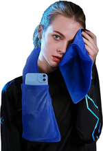 Carica l'immagine nel visualizzatore di Gallery, Telo Sdraio Con Tasche Cotone Spugna Telo Spiaggia Portatile per Asciugamano Let