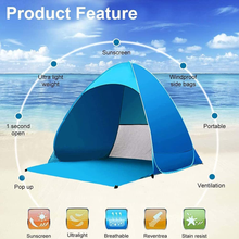Carica l'immagine nel visualizzatore di Gallery, Tenda Da Spiaggia, Tenda Mare Pop up Portatile Con Protezione Solare UPF 50+ per