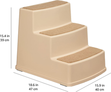 Carica l'immagine nel visualizzatore di Gallery, Scala a Tre Gradini per Animali Domestici, Antiscivolo, per Cani E Gatti, Marron